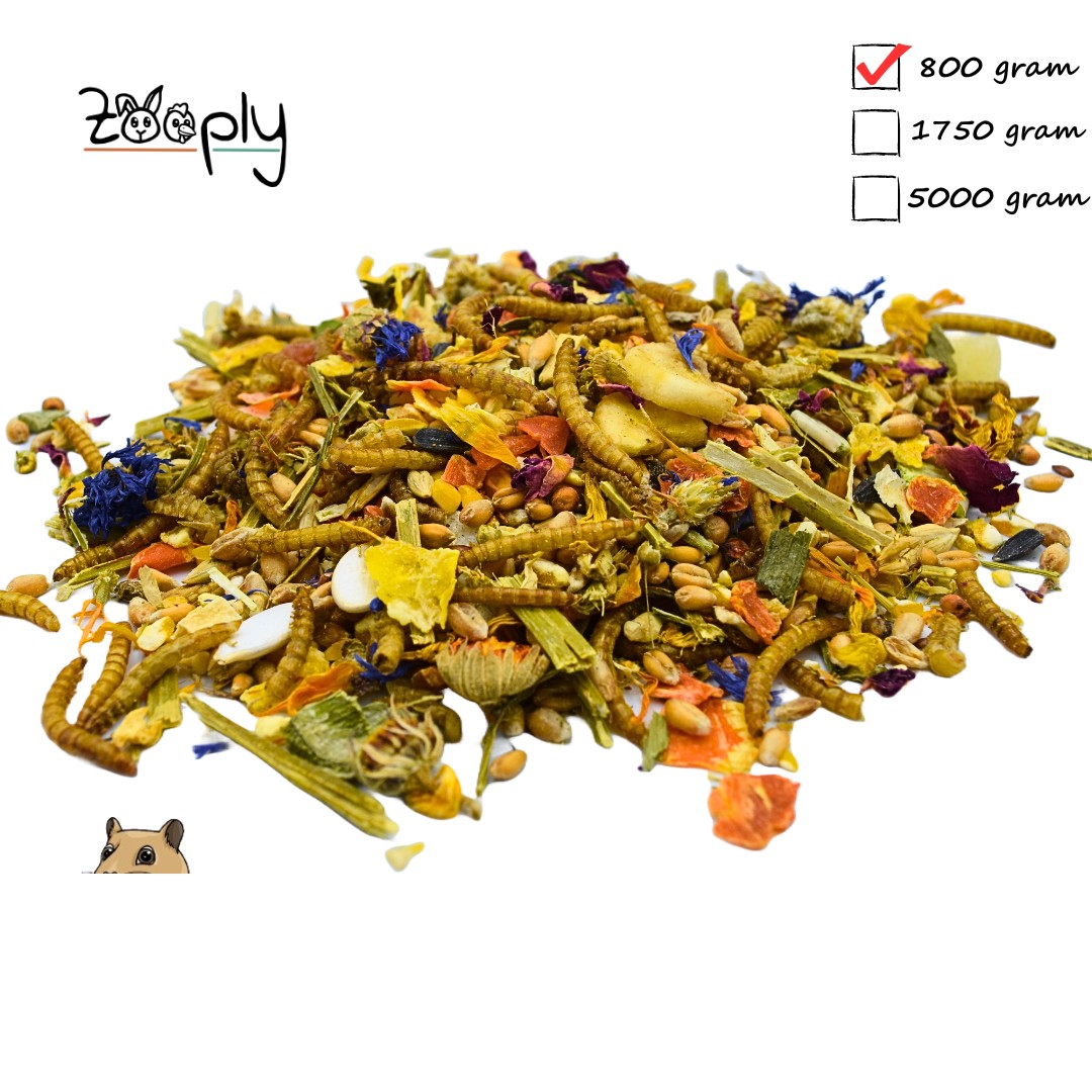 Zooply Gerbilvoer - Speciale voeding voor gerbils - Verpakt in emmer - 1 kg