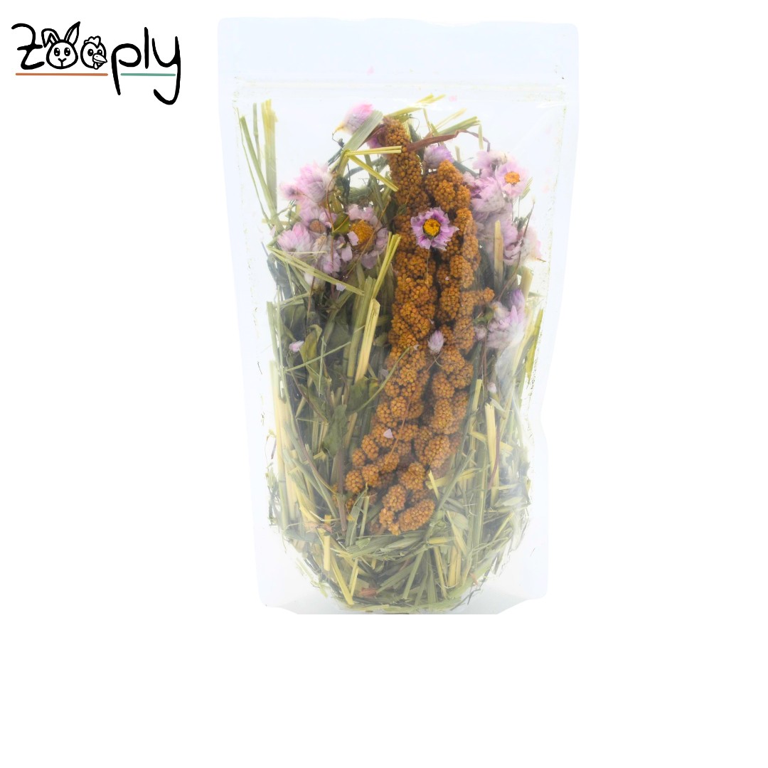 Zooply Bloemenveld – natuurlijke verrijking voor knaagdieren – 85 gram