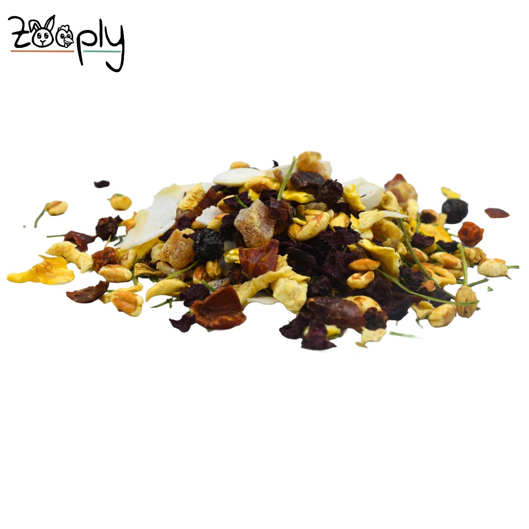 Zooply Wintermix Snack voor konijnen, cavia’s en kleine knaagdieren – natuurlijke snack – 350 gram