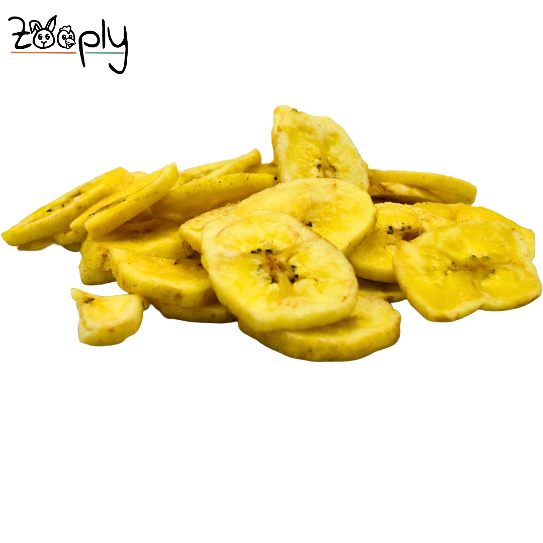 Zooply Bananenschijfjes - Gedroogd fruit voor konijnen en knaagdieren - Gezonde snack