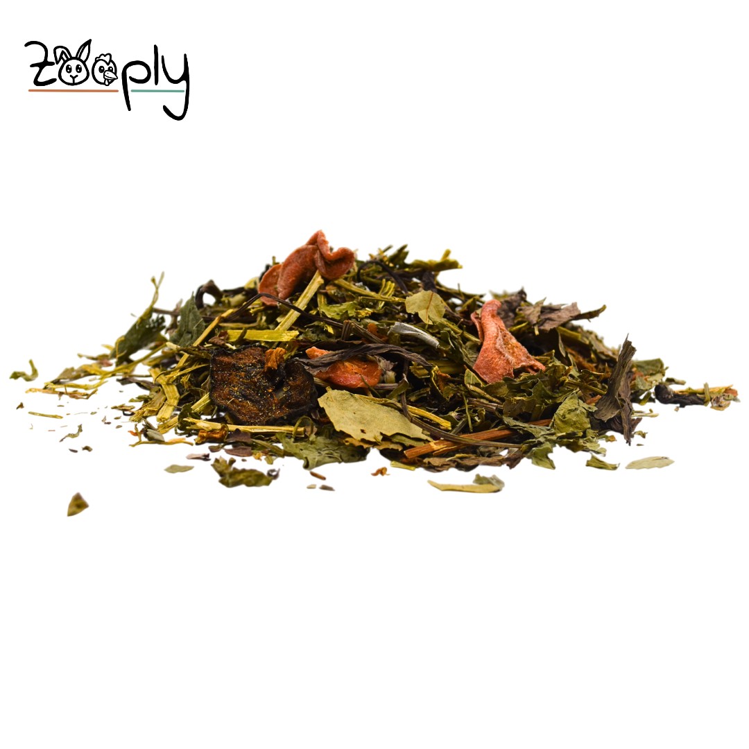 Zooply Groente & Kruidenmix - Mix van gedroogde bladeren, groenten en fruit voor konijnen, cavia's en knaagdieren - 500 gram