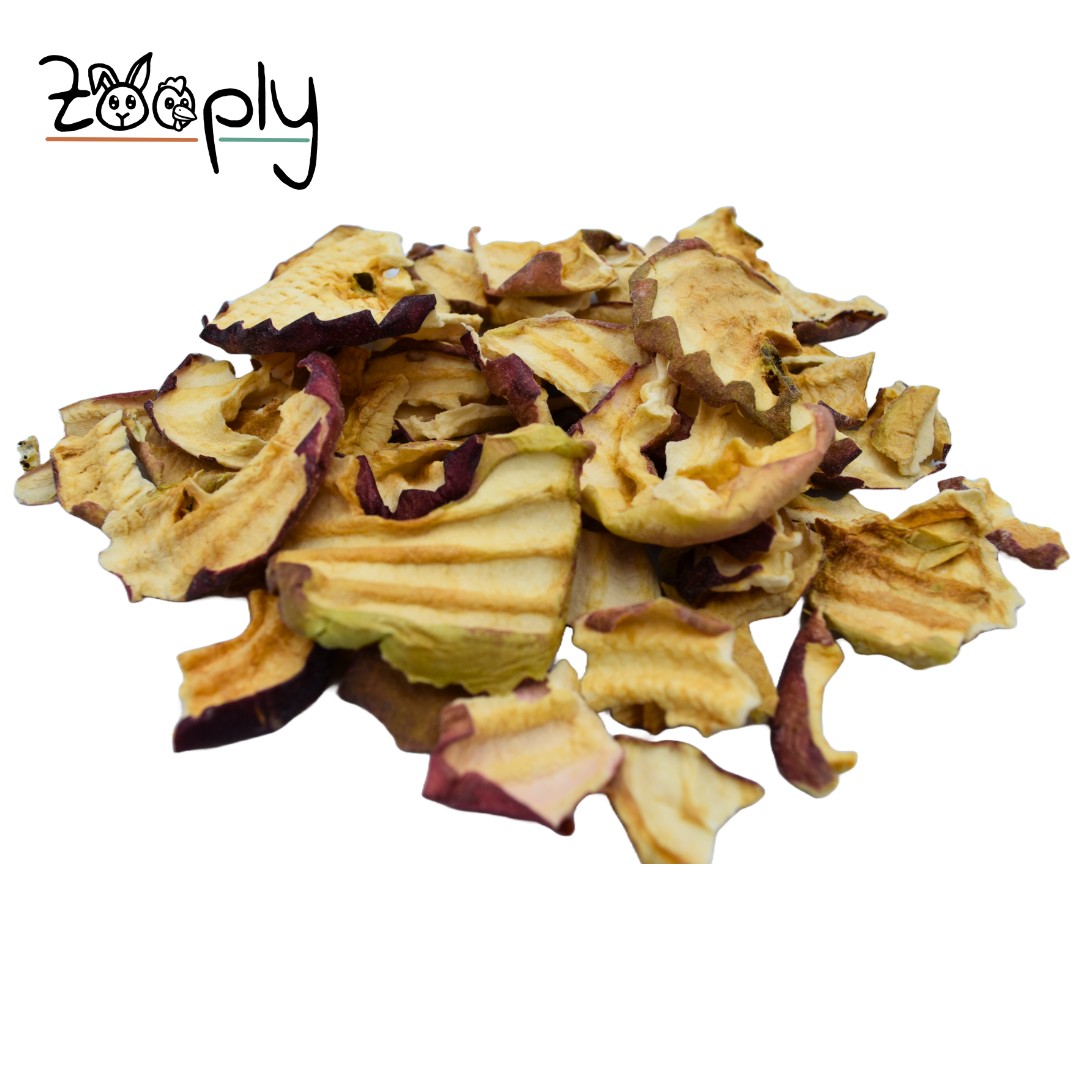 Zooply Appelschijfjes - Gedroogd fruit voor konijnen en knaagdieren - Gezonde snack - 125 gram