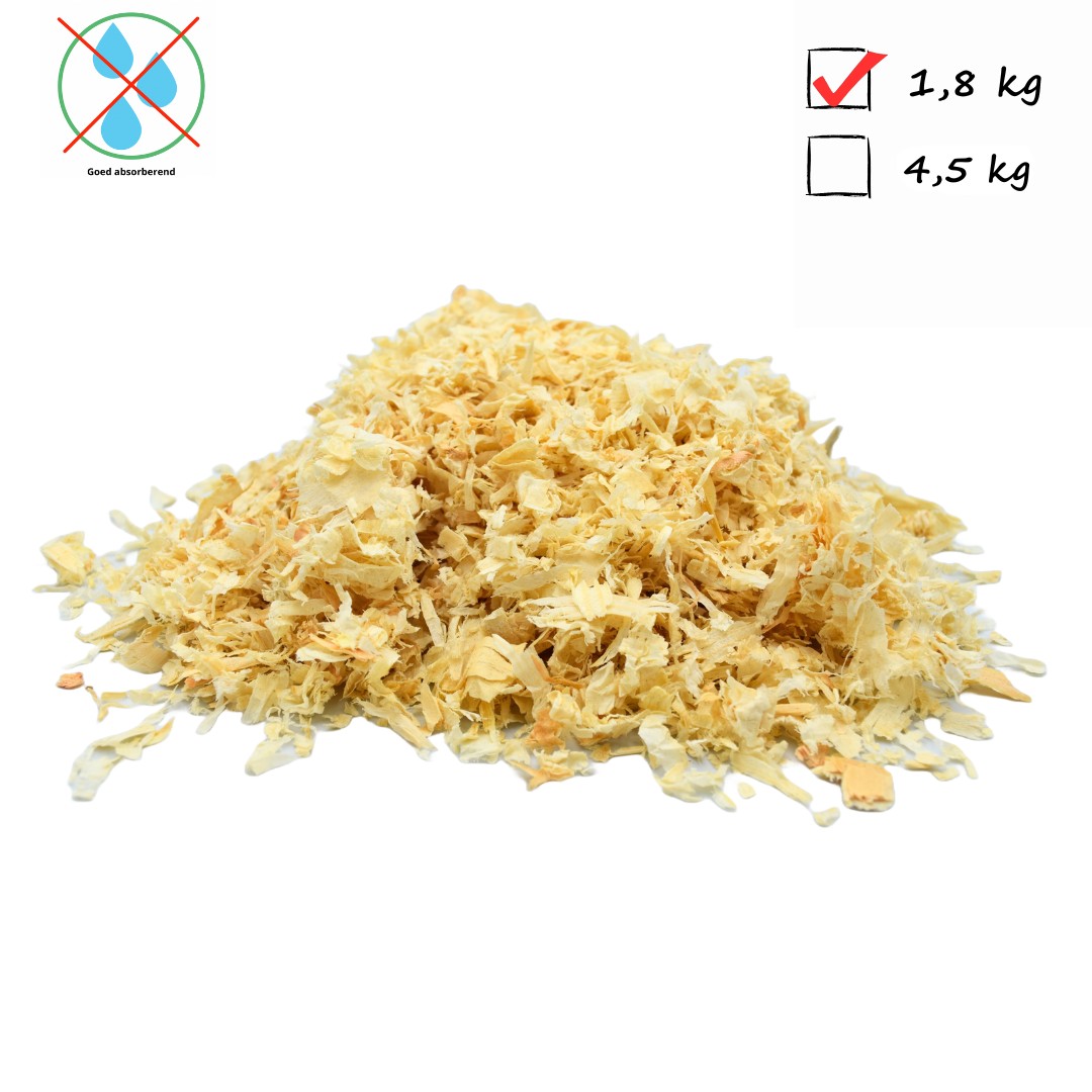 Zooply houtvezel - Bodembedekking voor konijnen en knaagdieren - 1,8 kg