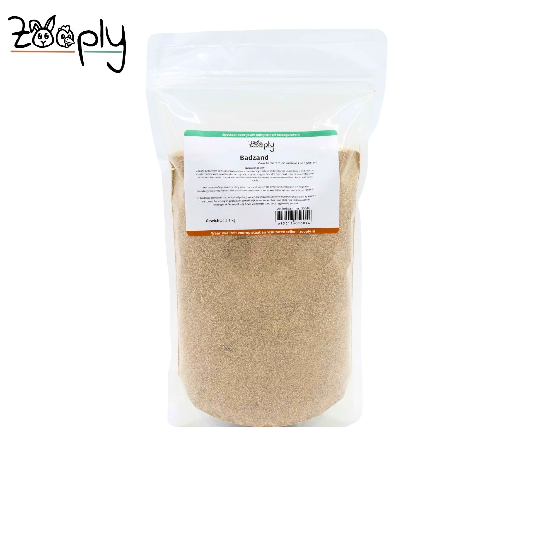 Zooply Badzand - Zand om in t wassen voor hamsters en gerbils - 1 kg